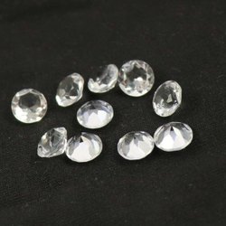 Round Cubic Zirconia Gemstones, Color : White