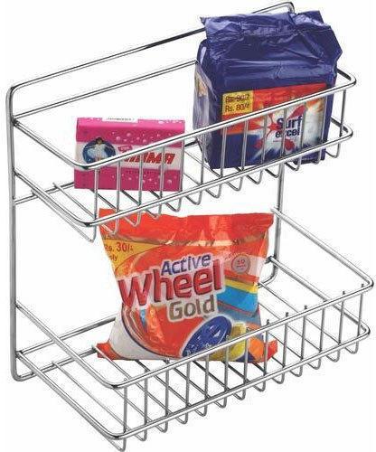 Kedium Steel Detergent Rack, Color : Silver