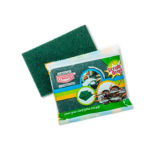 Rectangular Nylon Scrub Bright Scrubber Pad, for Home Use, Home, Feature : Good Cleaning, Durable