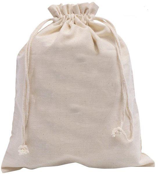 Cotton Pouch with Rope Closure