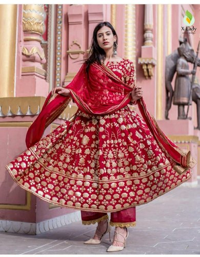 Designer Silk Anarkali Suits