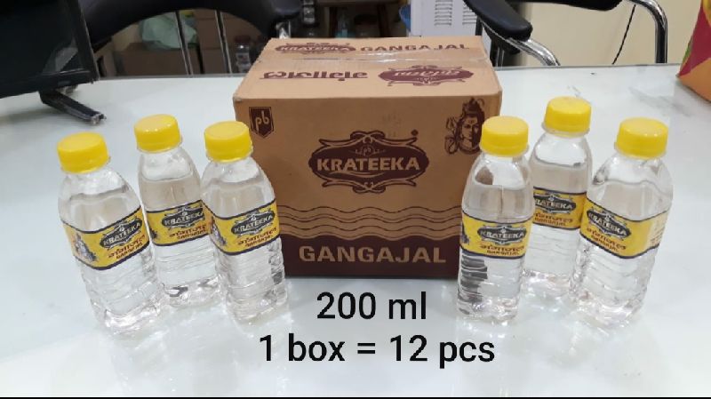 KRATEEKA 200 ML Packed Gangajal, Packaging Size : 12 Bottle in Carton