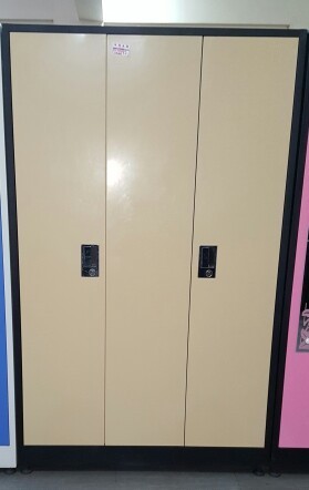 Powder Coated Iron Wardrobe, for Home, Hotel, Office, Door Type : Hinged