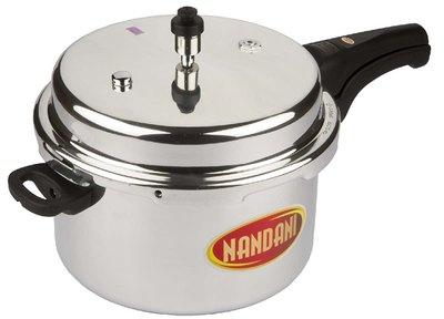 Nandani Stainless Steel pressure cooker, Color : Silver
