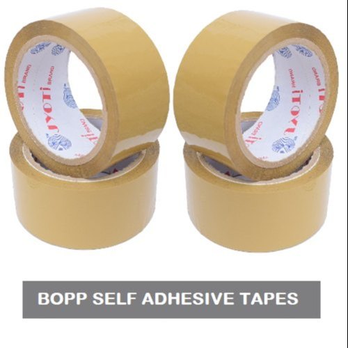 Jyoti Brand Plastic Self Adhesive Tape, Color : Brown, Transparent, White 