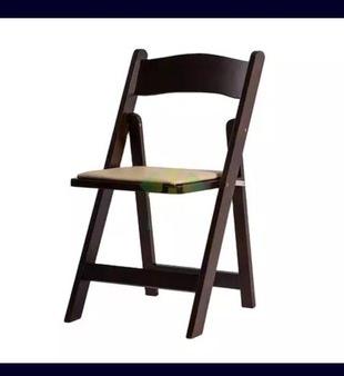 Wooden Folding Chair, Color : Dark Brown