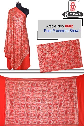 Embroidery Pashmina Shawl, Size : Full Size