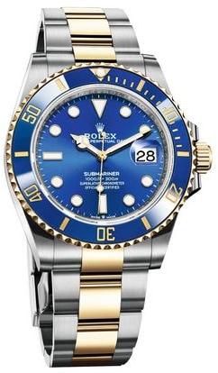 Rolex Submariner Dual Tone Blue Dial Automatic Men’s Watch