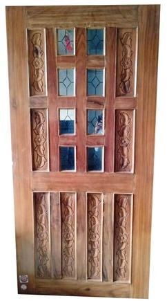 Hinge Polished Exterior Solid Wooden Door, for Home