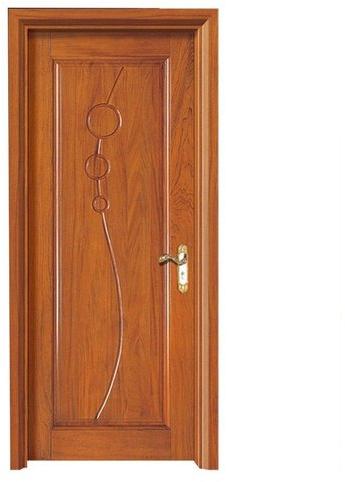 Hinge Polished Pinewood Flush Wooden Door
