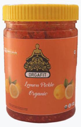 Orgafit Organic Lemon Pickle, Packaging Type : Plastic Container