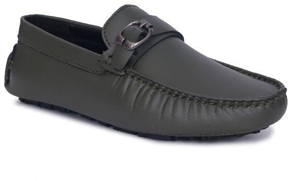 Mens Green Premium Driving Loafers