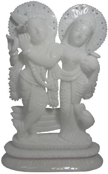 Marble Radha Krishna Idol, Color : White