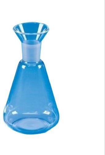 Glass Measuring Conical Flask, Color : Blue