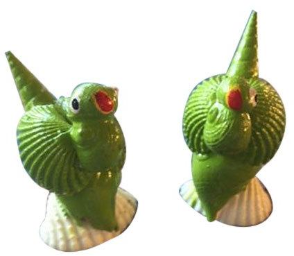Parrot Seashell Craft, Color : Green White