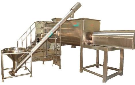 50 Hz Stainless Steel Ribbon Blender Machine, for Pesticides, Coating, Paint Mixing Paint Grinding