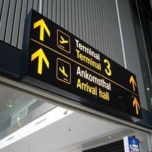 Metal Airport Sign Board, Bulb Type : LED
