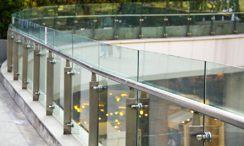 Plain glass railings, Size : Standard