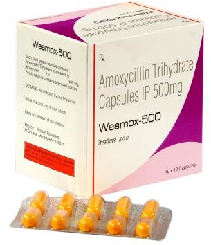 Rickson Remedies Amoxycillin Trihydrate Capsules, Packaging Type : Blister