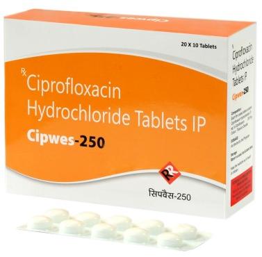 Rickson Remedies Ciprofloxacin Hydrochloride Tablets, Packaging Type : Blister