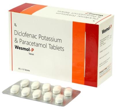 Diclofenac Potassium And Paracetamol Tablets, Packaging Type : Blister