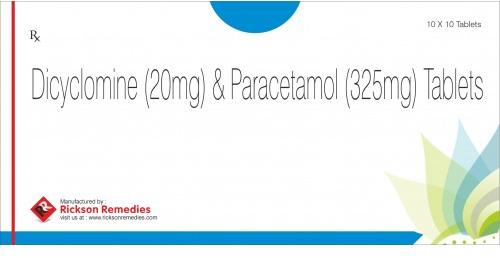 Dicyclomine and Paracetamol Tablets
