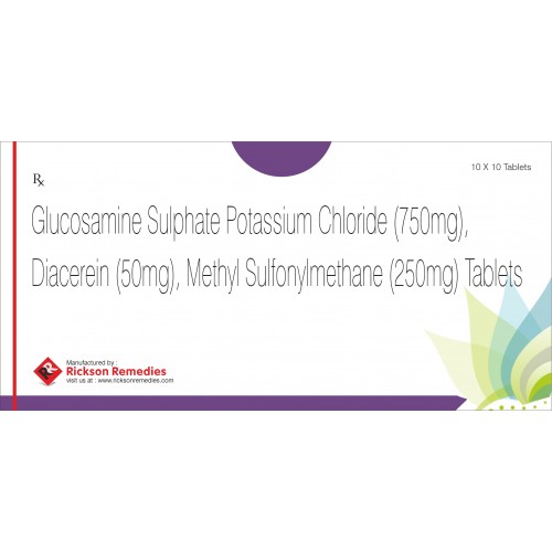 Glucosamine Sulphate Potassium Chloride Diaceriene  Methylculfonylmethane Tablets