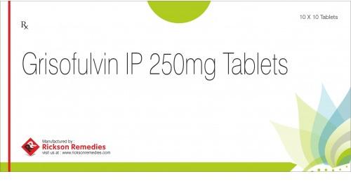 Griseofulvin Tablet, Packaging Size : 10x10 Tablets