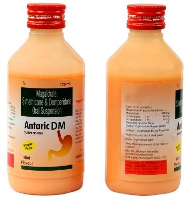 Magaldrate Simethicone And Domperidone Oral Suspension, Packaging Size : 170 ml