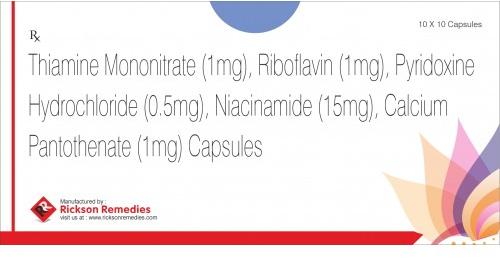Thiamine Mononitrate Riboflavin Pyridoxine Hcl Niacinamide Calcium Pantothenate Capsules