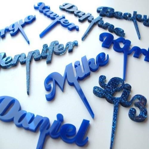 Acrylic letter, Color : Blue