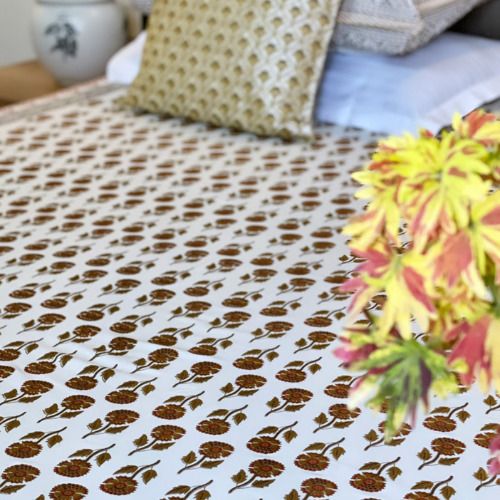 Buta Gold Tone Bedsheets