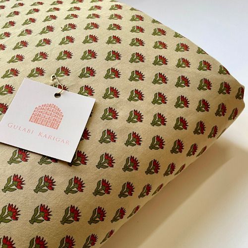 Handblock Buta Running Fabric