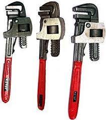 Metal Manual Pipe Wrench, for Domestic Fittings, Constructional Fittings, Size : 6 Inches, 8 Inches