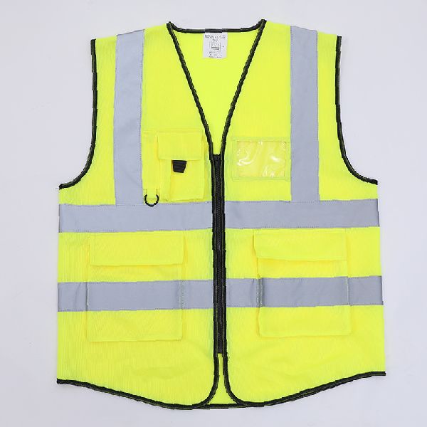 Non Zipper Sleeveless Polyester Reflective Jacket, for Industrial Use, Size : Free Size