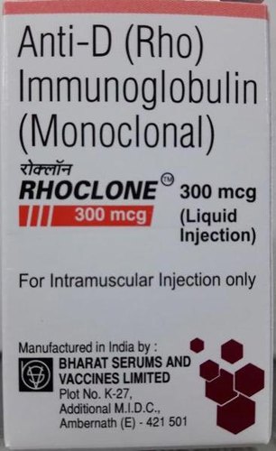 Rhoclone 300 Mcg Injection, Packaging Type : Box