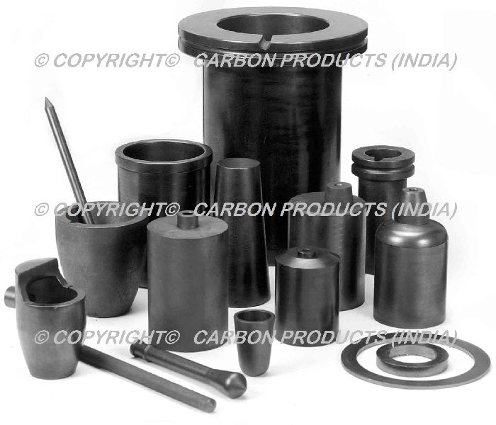 Round Polished Graphite Crucibles, Color : Black, Grey