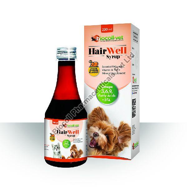 Biocoll Vet Hair Well Pet Syrup, Packaging Size : 200ml