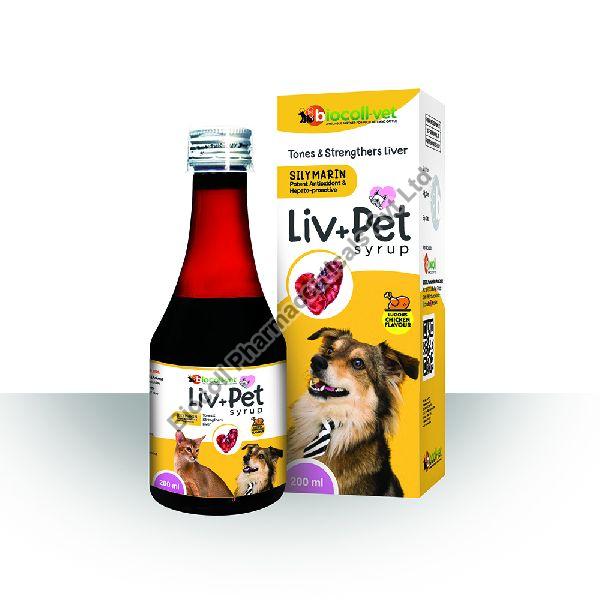 Biocoll Vet Liv+Pet 200ml Syrup, Form : Liquid