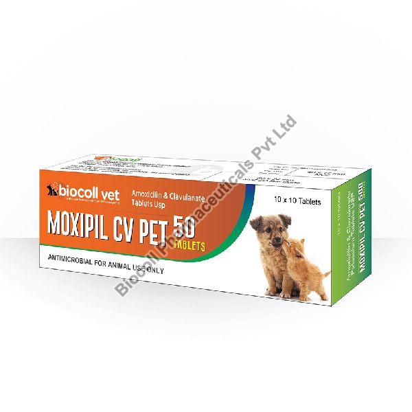 Moxipil CV Pet 50mg Tablets, for Veterinary Use