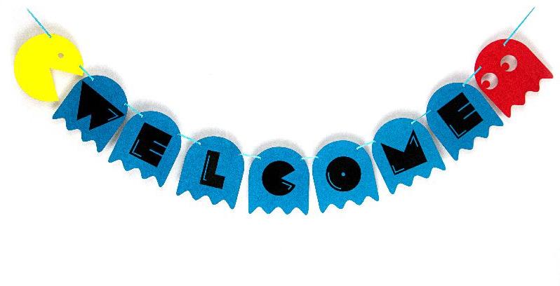 Pacman Ghost Welcome Banner