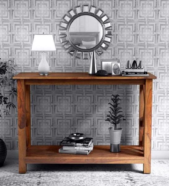 Polished Wooden Console Table, for Home, Specialities : Scratch Proof, Perfect Shape