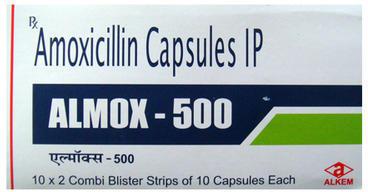 Almox-500, for ear, nasal sinuses, respiratory tract (e.g., pneumonia), urinary tract, skin soft
