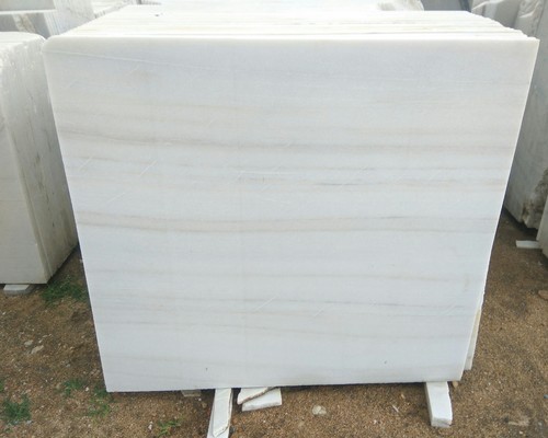 Rectangle Polished Makrana White Marble Slabs, for Flooring Use, Feature : Dust Resistance, Good Quality