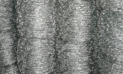 Polished Mild Steel Barbed Wire, Length : 50 meter