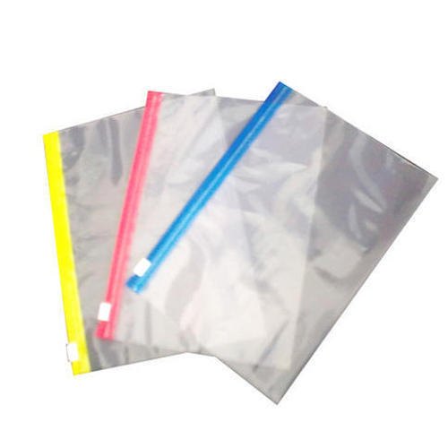 Polyester Plastic Zipper Pouch, Pattern : Plain