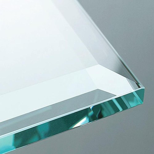 Flat Chamfer Edge Glass, Color : Transparent