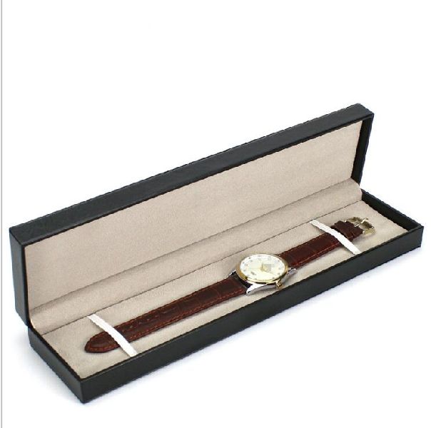 Plain Acrylic Rectangular Watch Box, Color : Black