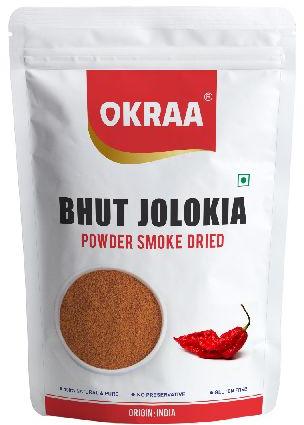 Bhut Jolokia Chilli Powder - 100 GM (Smoke Dried) by OKRAA