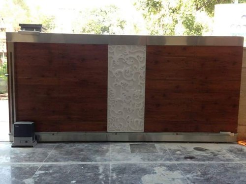 Stainless Steel Sliding Gate, Color : Silver